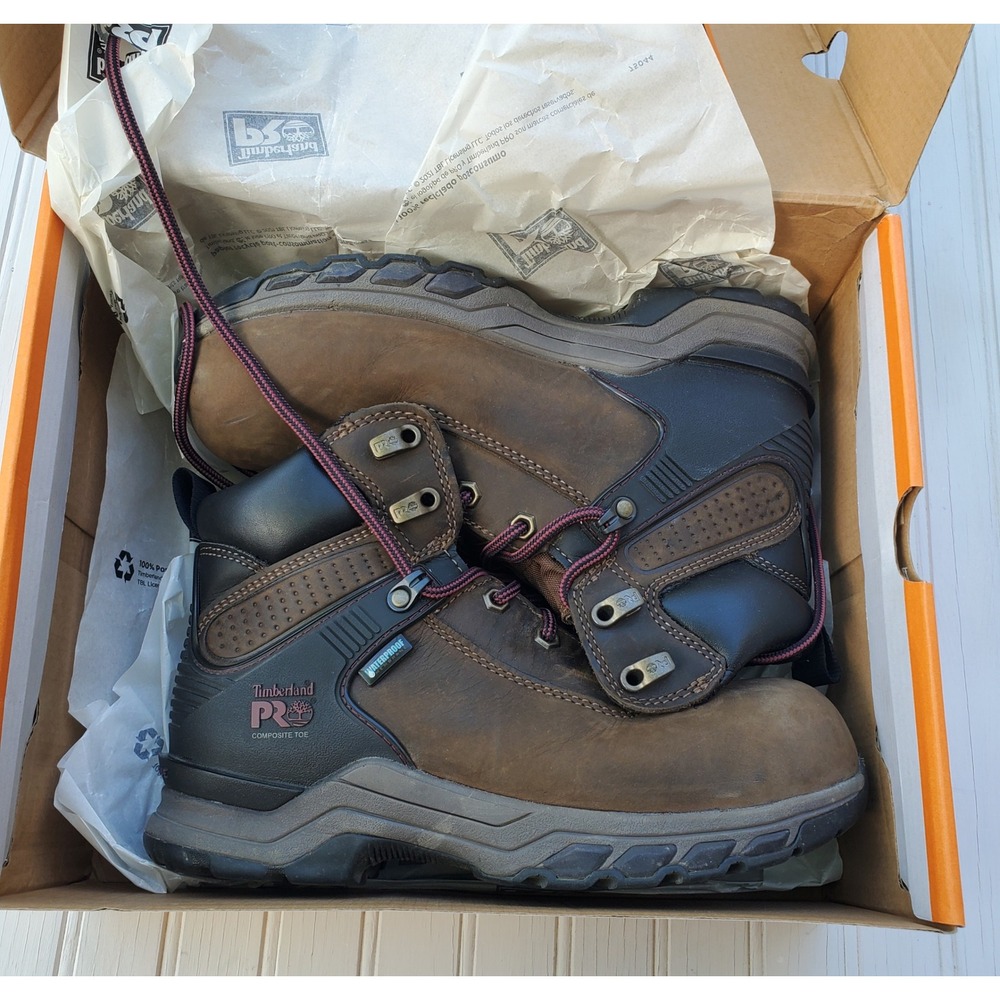 Timberland PRO Hypercharge 6" Composite Toe Waterproof Work Boots Brown 1A4115 - Picture 2 of 7